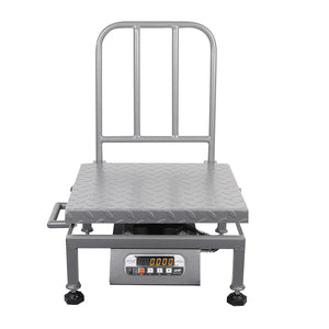 iScale i-23, 100kg x 10g commercial portable scale with stamp & certificate, 400x400mm MS Pan, Front & Back Red Display, Chargeable