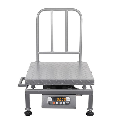 iScale i-23, 100kg x 10g commercial portable scale with stamp & certificate, 400x400mm MS Pan, Front & Back Red Display, Chargeable