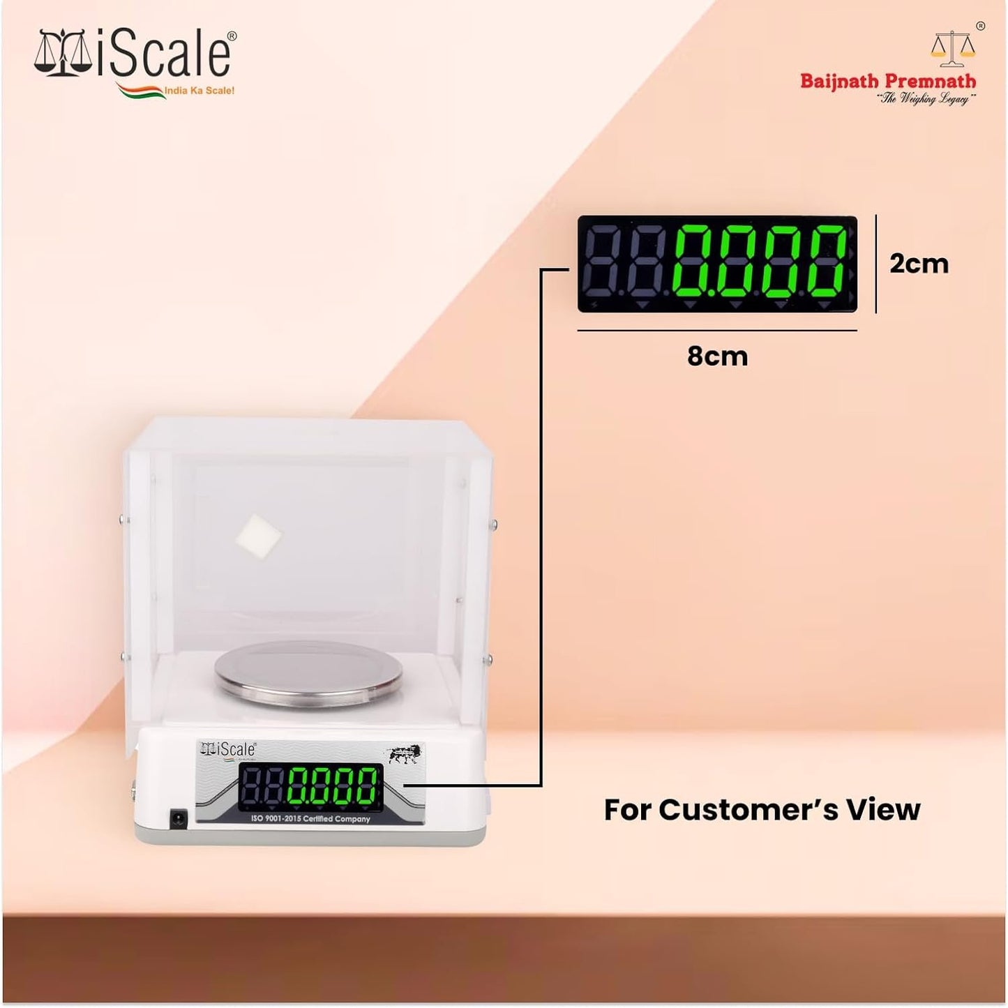 iScale i-31 600g x10mg (0.01g) Analytical Balance/Gold Weighing Scale for Jewelry, Labs and Commercial uses with Windshield Cover, Front & Back double display