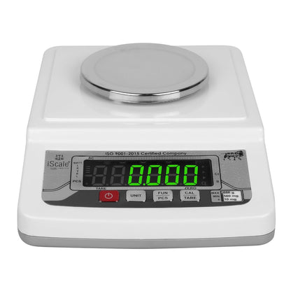 iScale i-31 600g x10mg (0.01g) Analytical Balance/Gold Weighing Scale for Jewelry, Labs and Commercial uses with Windshield Cover, Front & Back double display