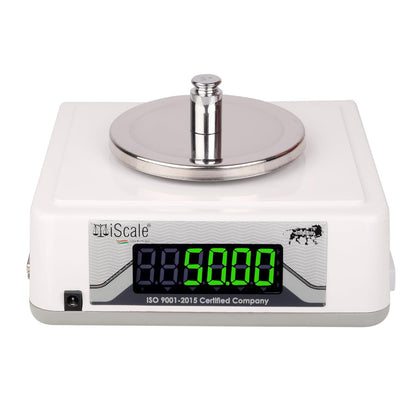 iScale i-32 1000g (1KG) x10mg (0.01g) Gold Weighing Scale for Jewelry Shops, Chemicals & Pharma with Windshield Cover, Double Side Display & Calibration Certificate (Stainless steel pan measures 110mm Dia)