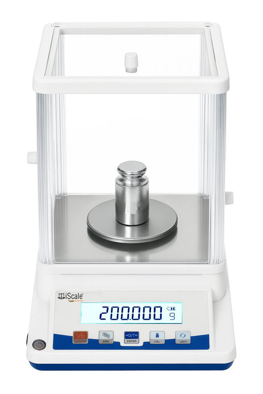 iScale Cerkel i-34 Analytical Balance 300g x 0.001g (1mg) | Repeatability ±3mg (0.003) | NABL Calibration Certificate & 200g Test Weight | Ideal for Gold Jewellery, Lab & Research purpose | RS232 Serial output for PC connectivity