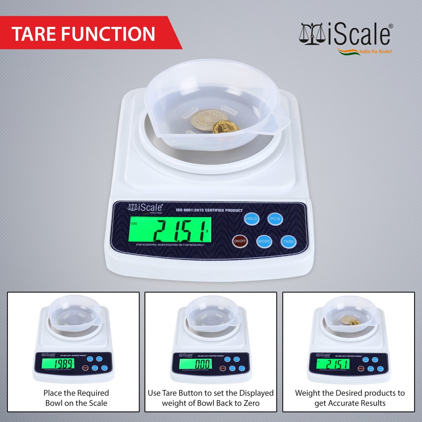 iScale i-400c Capacity 500g, Accuracy 10mg (0.01g) Analytical Balance for Labs and Gold Jewelry weighing with Windshield cover, Power Adapter & AAA Batteries (Domestic & Research Purpose)(Not A Legal Scale for Commercial use)