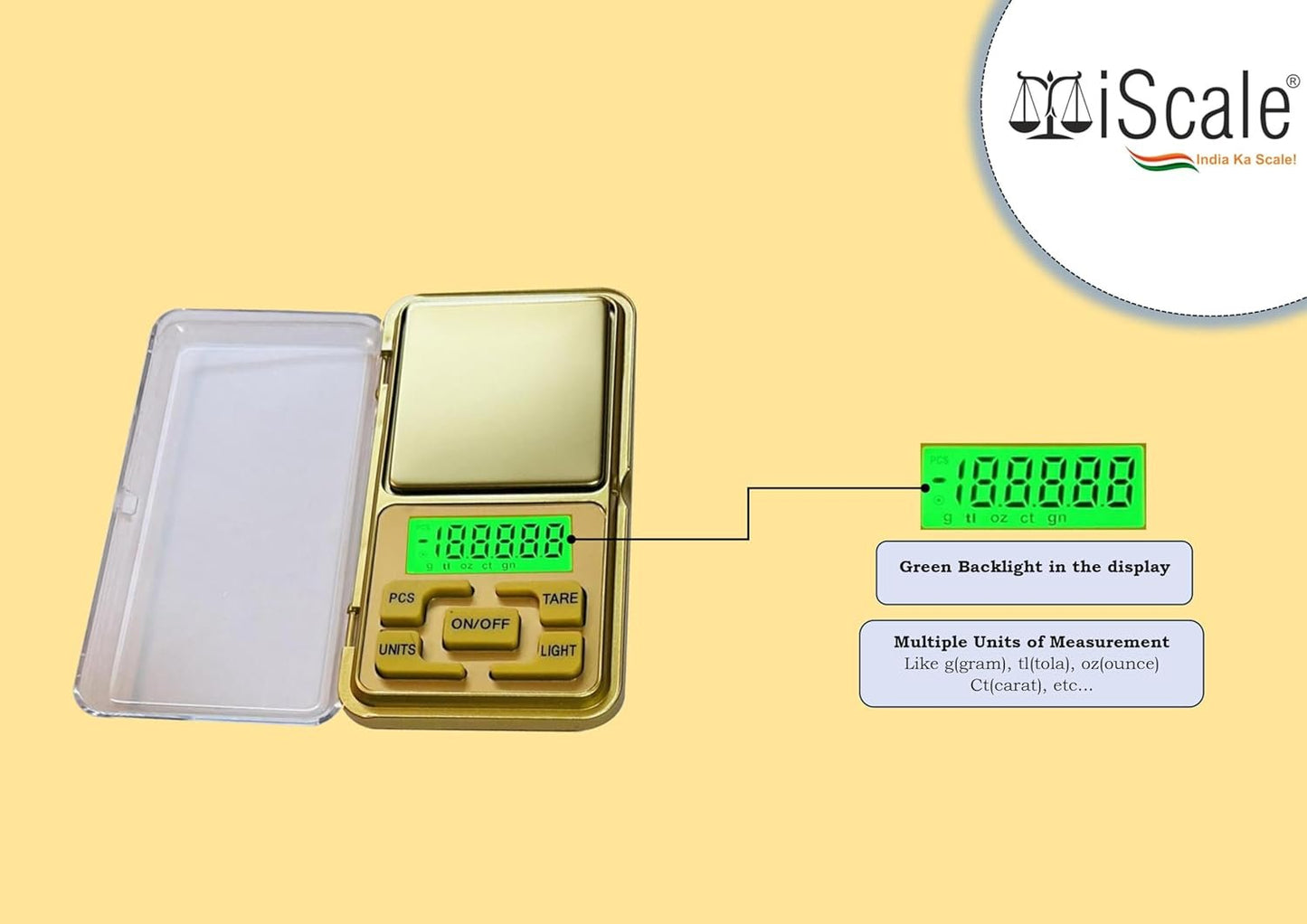 Baijnath Premnath KES Professional Pocket Scale - 200g x 0.01g Precision, Ideal for Jewelry and Lab Use - Golden Edition(Not A Legal Scale for Commercial use )
