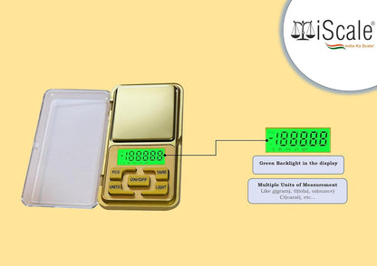 Baijnath Premnath KES Professional Pocket Scale - 200g x 0.01g Precision, Ideal for Jewelry and Lab Use - Golden Edition(Not A Legal Scale for Commercial use )