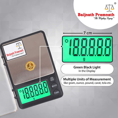 Baijnath Premnath Atom MH888 Palm Scale maximum weight 1kg (1000g) Accuracy 10mg (0.01g) Multipurpose Jewellery and medicine weighing scale (Not A Legal Scale for Commercial use)