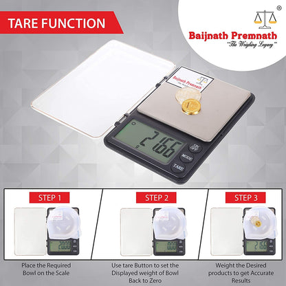 Baijnath Premnath Atom MH888 Palm Scale maximum weight 1kg (1000g) Accuracy 10mg (0.01g) Multipurpose Jewellery and medicine weighing scale (Not A Legal Scale for Commercial use)