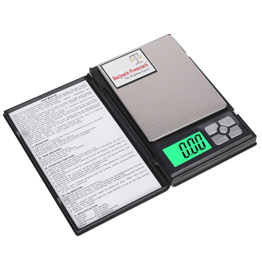 Baijnath Premnath Digital Notebook 500gm x 10mg (0.01g) Gold and Silver Jewellery, Chemical & Medicine Weighing Scale and for home and professionals