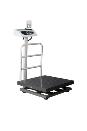 iScale P-200M: 200kg x 20g Commercial Scale with Weight Slip Printing by Built-in Thermal Printer, 500x500mm Mild Steel Chequered Platform, Calibration Certificate Included