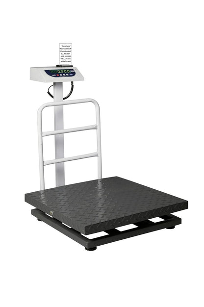 iScale P-500M: 500kg x 50g Commercial Scale with Weight Slip Printing by Built-in Thermal Printer, 600x600mm Mild Steel Chequered Platform, Calibration Certificate Included