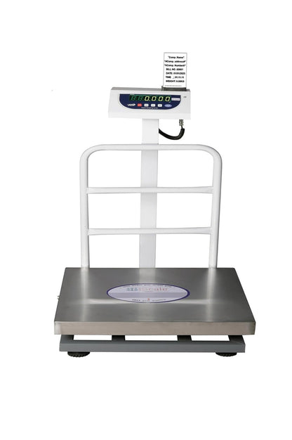 iScale P-500S: 500kg x 50g Commercial Scale with Weight Slip Printing by Built-in Thermal Printer, 600x600mm Stainless Steel Platform, Calibration Certificate Included