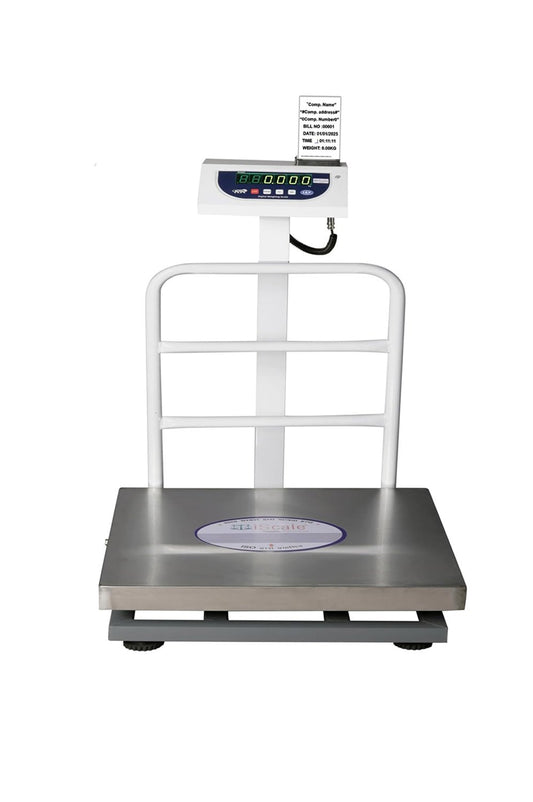 iScale P-500S: 500kg x 50g Commercial Scale with Weight Slip Printing by Built-in Thermal Printer, 600x600mm Stainless Steel Platform, Calibration Certificate Included
