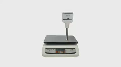 iScale i-01, 30kg x 1g commercial scale with stamp & certificate, 250x300mm SS Pan, Front & pole red Display, Chargeable