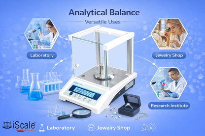 iScale Cerkel i-36 Analytical Balance 200g x 0.0001g (0.1mg) Precision | Repeatability ±0.3mg (0.0003) | NABL Calibration Certificate & 200g Test Weight | Ideal for Gold Jewellery, Lab & Research purpose | RS232 Serial Port | External Calibration