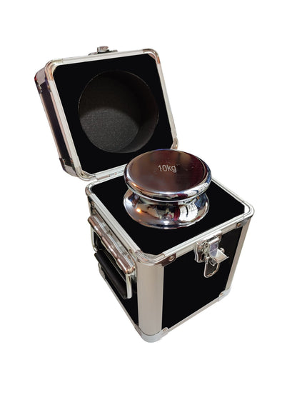 Baijnath Premnath 10000g (10kg) OIML M2 Class Stainless Steel Test weight for Testing & Calibration with NABL Certificate, Precision 1600mg with Industrial Alloy Safety Case for handling