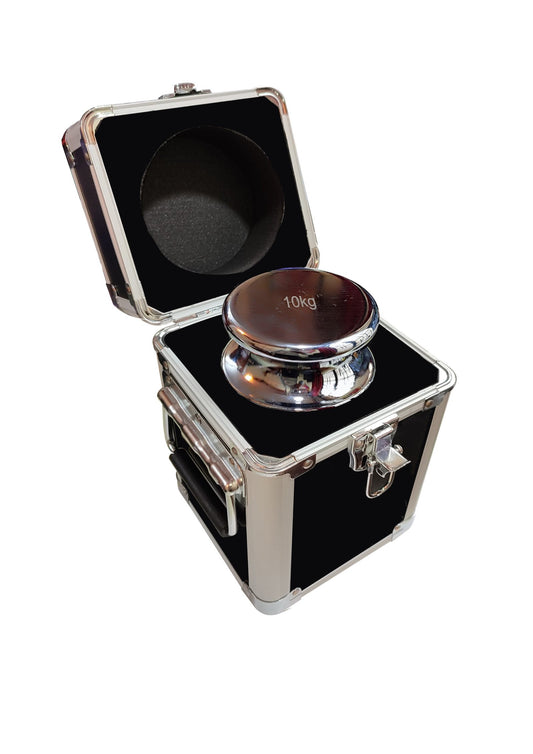 Baijnath Premnath 10000g (10kg) OIML M2 Class Stainless Steel Test weight for Testing & Calibration with NABL Certificate, Precision 1600mg with Industrial Alloy Safety Case for handling