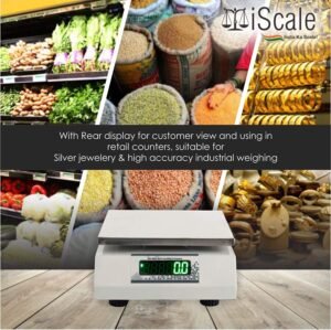 iScale 15Kg capacity Digital Silver Weighing Machine accuracy 500