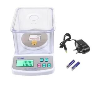 Baijnath Premnath Digital 500gm x 10mg (0.01g) Jewelry Weighing Scale with Wind Shield & Power Cord for Laboratories and Research Purpose