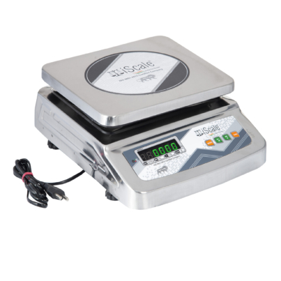 iScale i-07 Weight Capacity 30kg x 1g Stainless Steel Digital Weighing Machine Scale with Front and Back Double Display for Kirana Shop, Kitchen and Commercial Purposes (10x12 inches)
